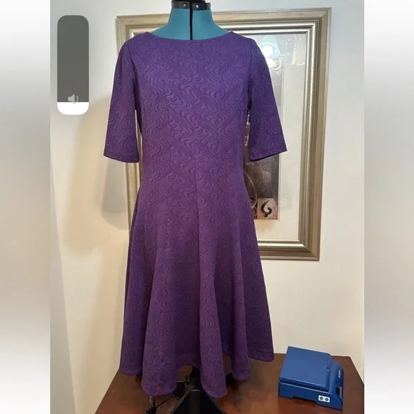 Danny & Nicole | Dresses | Danny Nicole Womens Purple Unlined Stretch Fit  Flare Dress Size 8 | Poshmark